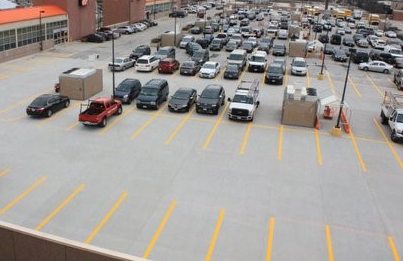parking lot concrete surface