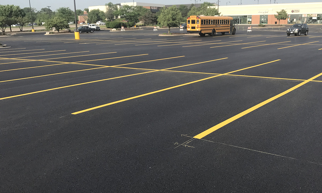 parking lot after structural repairs