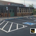 Jim 'N Nick's Bar -B - Q finished parking lots with new parking lines and fresh asphalt