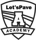 lets pave academy black and white branding