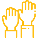 raising hands icon