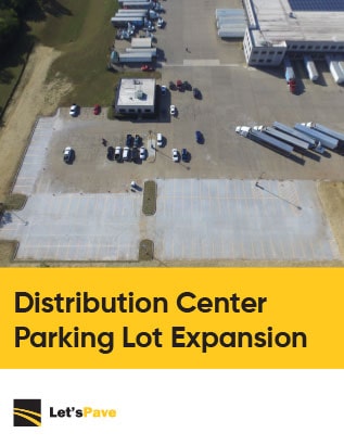 cover for resource about a distribution center parking lot expansion