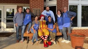 Let's Pave employees participating in volunteer event