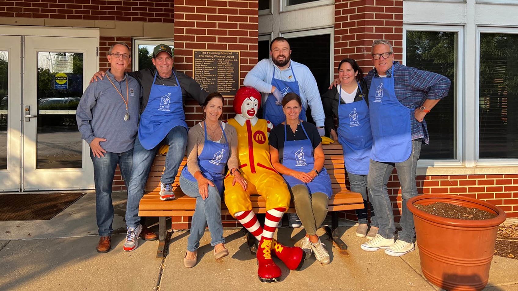 Let's Pave employees participating in volunteer event