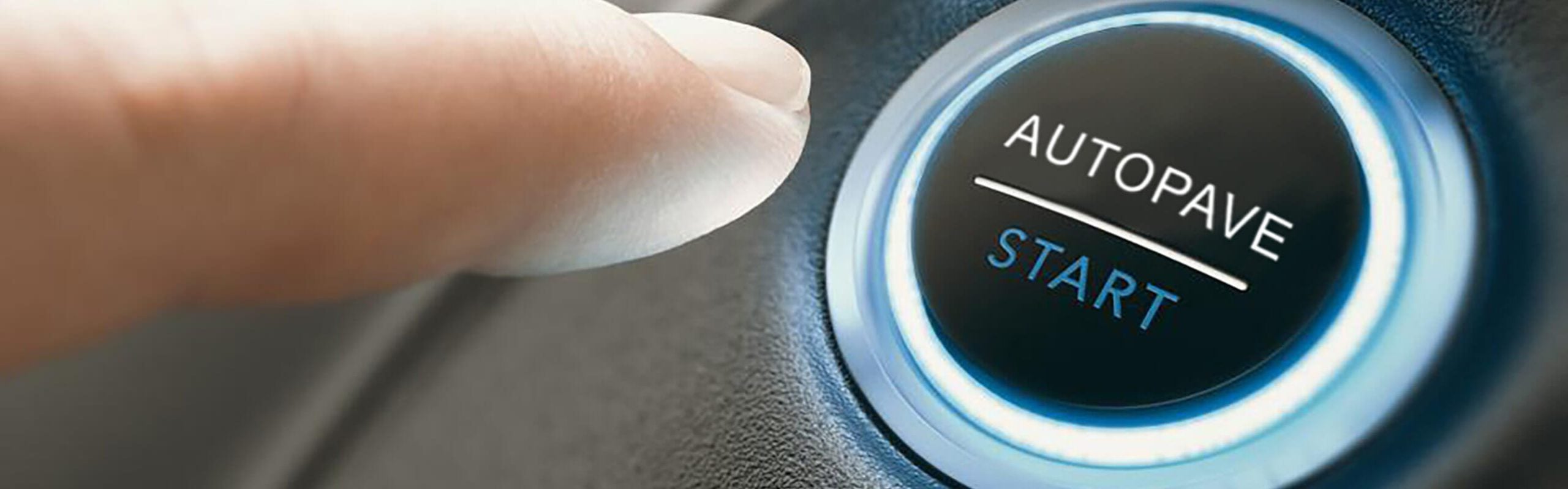 person pressing button titled AutoPave