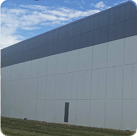Let's Paint exterior painting on industrial building