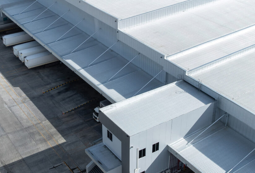 aerial view of distribution center