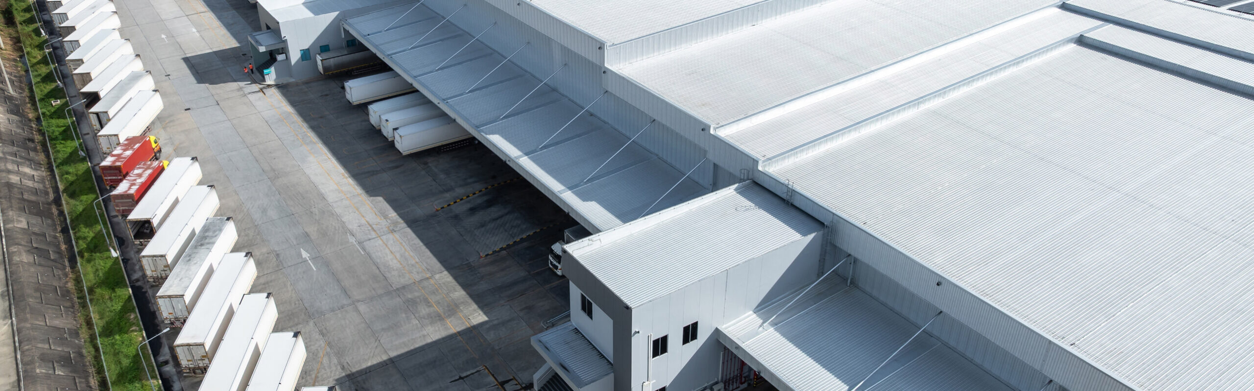 aerial view of distribution center
