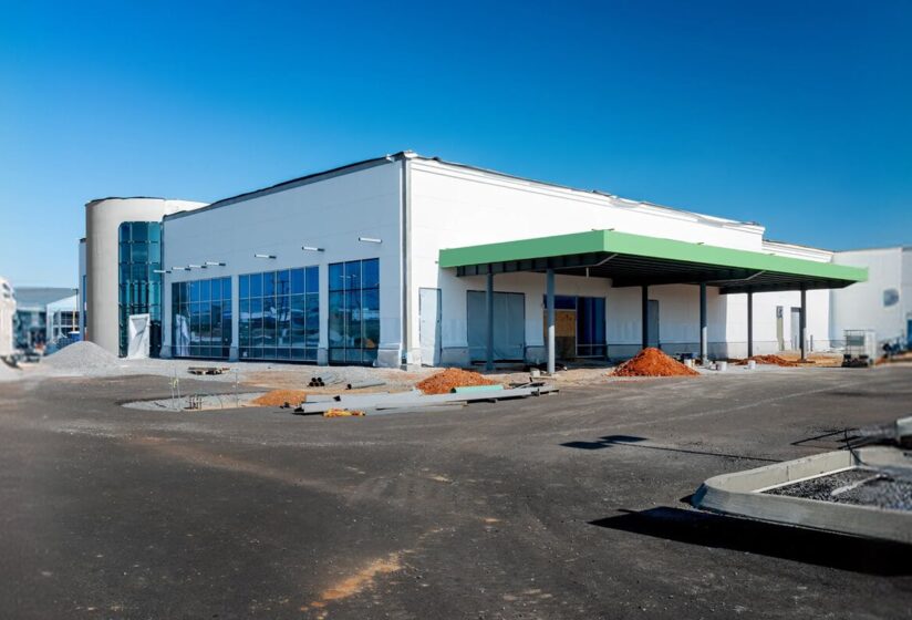paving repair at retail center