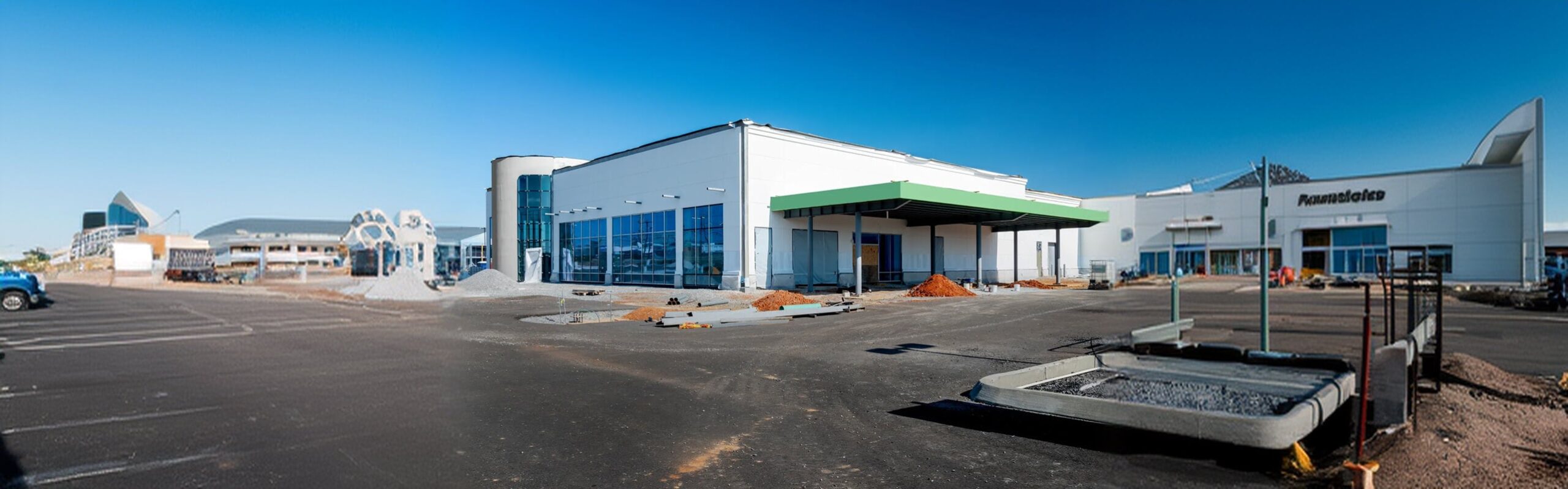 paving repair at retail center
